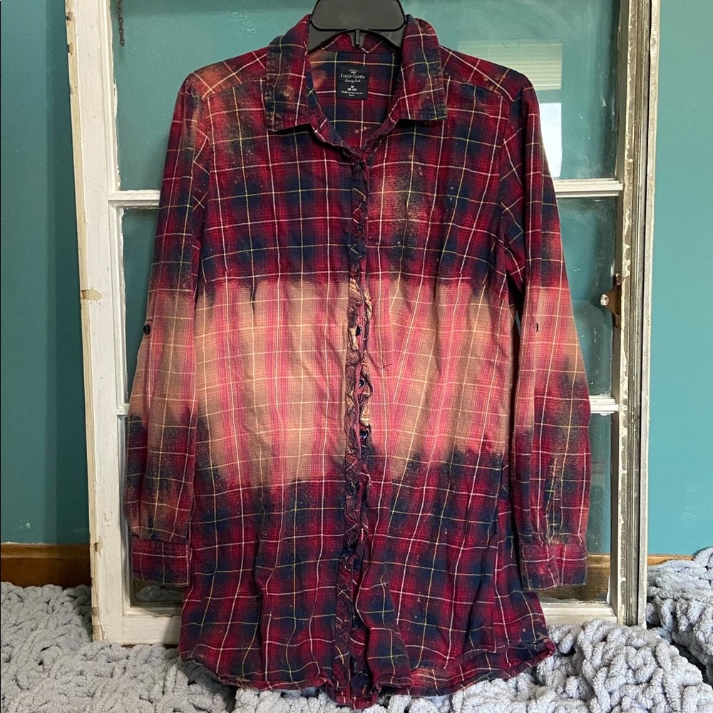 Distressed flannel